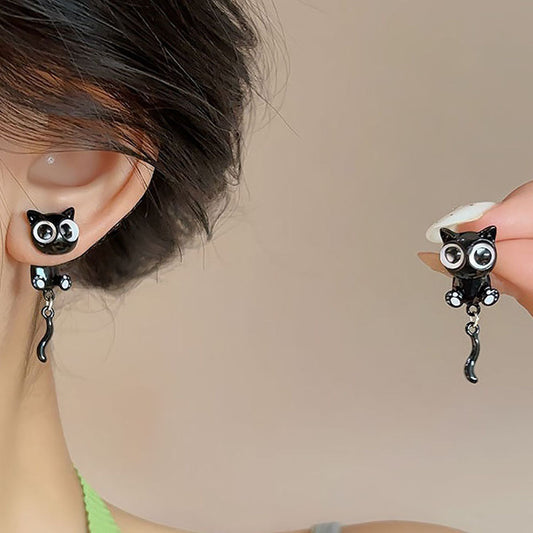 Adorable Black Cat Earrings - Daily Wear Novelty Jewelry Gift