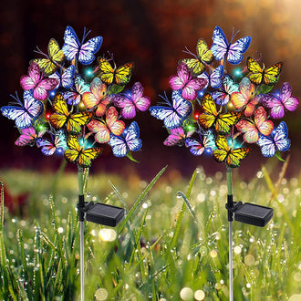 Multicolor Solar Powered LED Butterfly Stake Light