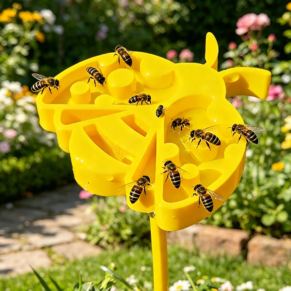Pollinator-Friendly Bee Watering Station - 2-Pack, 3.9-Inch, Yard & Garden Flower Bed Decor-View 1-Next Deal Shop