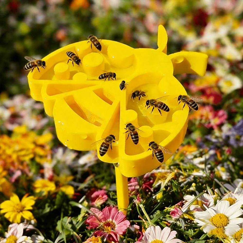 Pollinator-Friendly Bee Watering Station - 2-Pack, 3.9-Inch, Yard & Garden Flower Bed Decor-View 3-Next Deal Shop