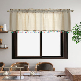Rainbow Tassel Window Valance
