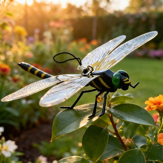 Realistic Nature 3D Waterproof Artificial Dragonfly Bug Repellent - 4-Pack, 5.4-Inch, Outdoor Garden Decor-View 1-Next Deal Shop