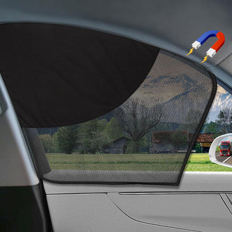 2 Pcs - Magnetic Double Layer Car Side Window Sunshade