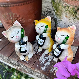 Tipsy Cat Garden Decor