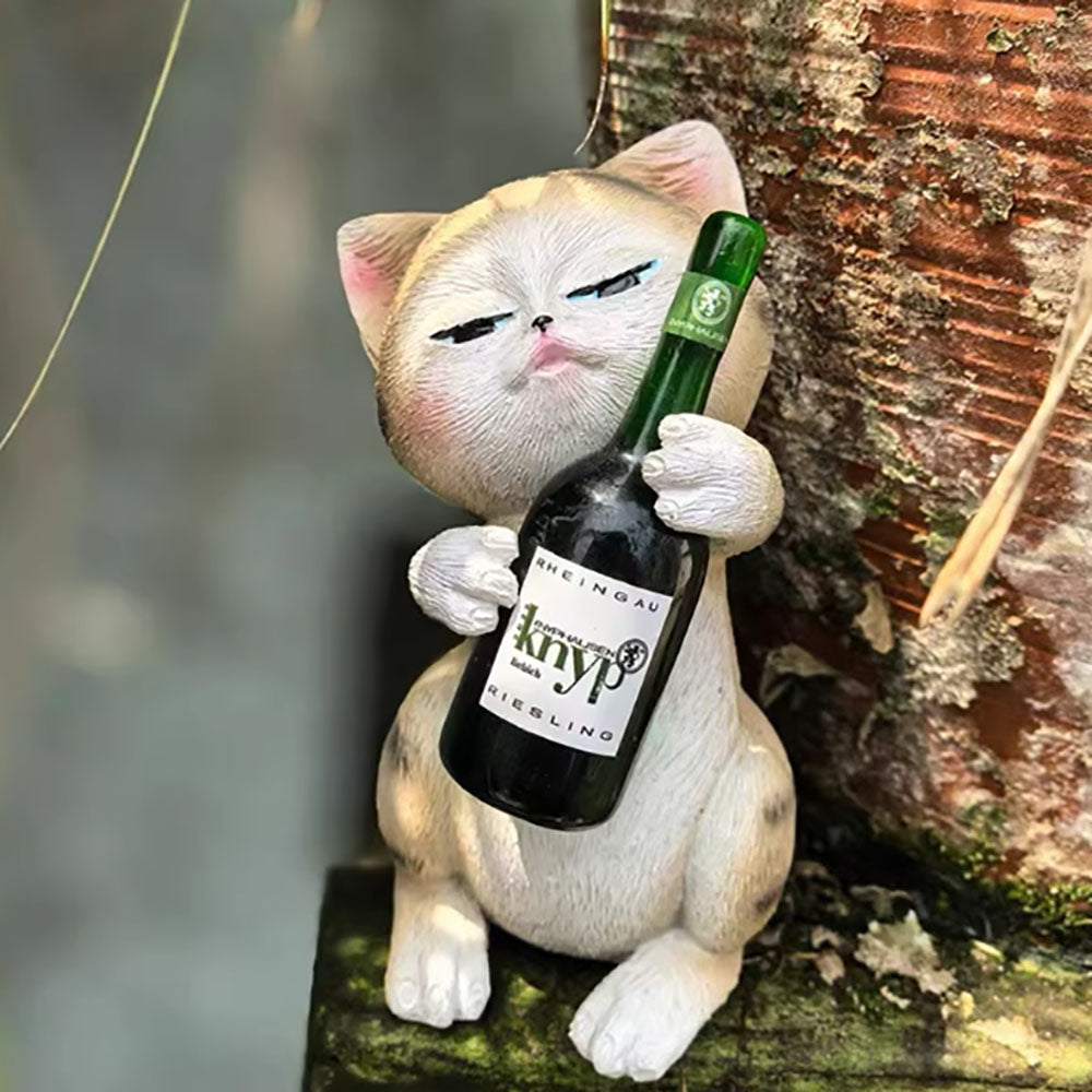 Tipsy Cat Garden Figurine