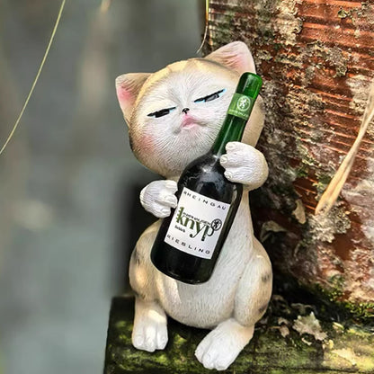 Tipsy Cat Garden Figurine