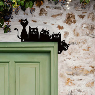 Adorable Cat Family Door Frame Decor