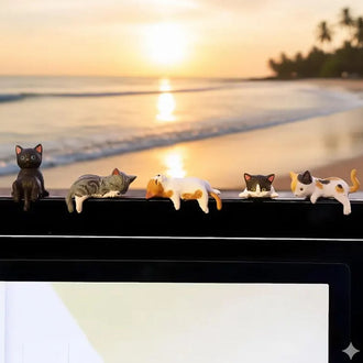 Set of 5 Adorable Cat Car Dashboard Decor