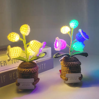 Handmade Crochet Potted Plant Light