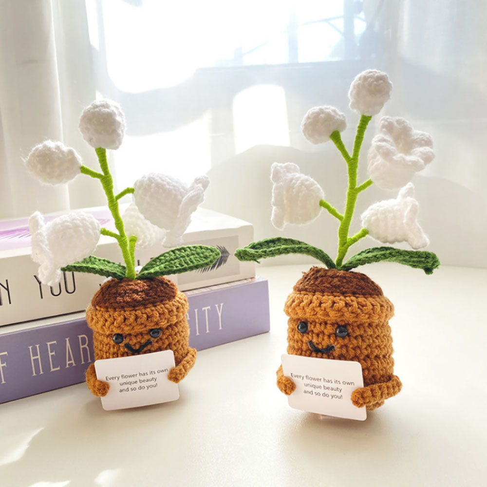 Handmade Crochet Potted Plant Light
