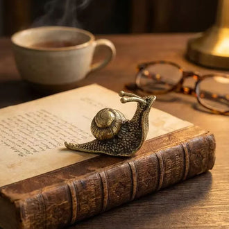2 Pcs - Vintage Brass Snail Figurine