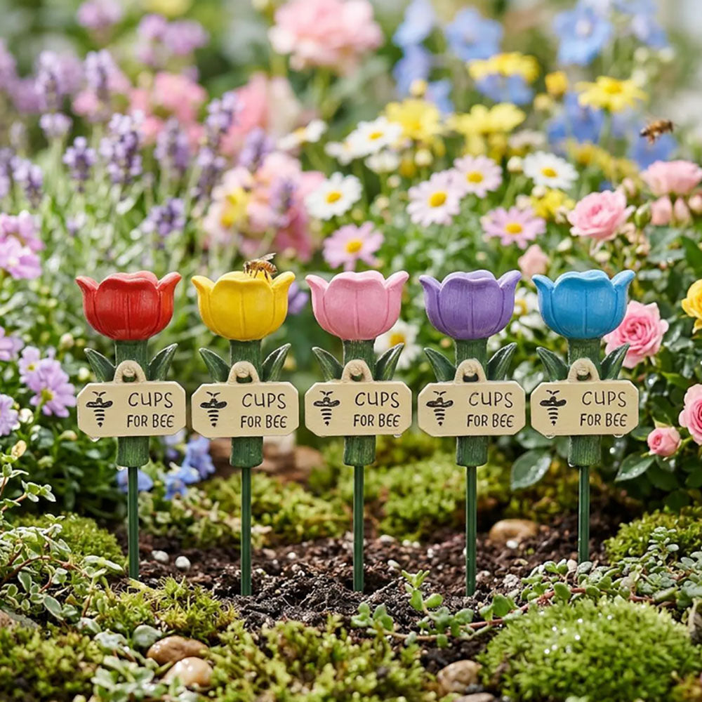 Colorful Tulip Bee Watering Station