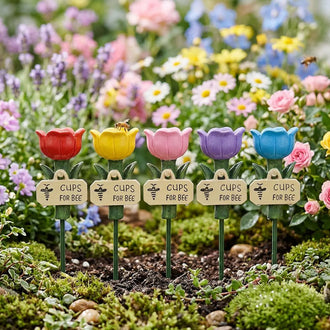 Colorful Tulip Bee Watering Station