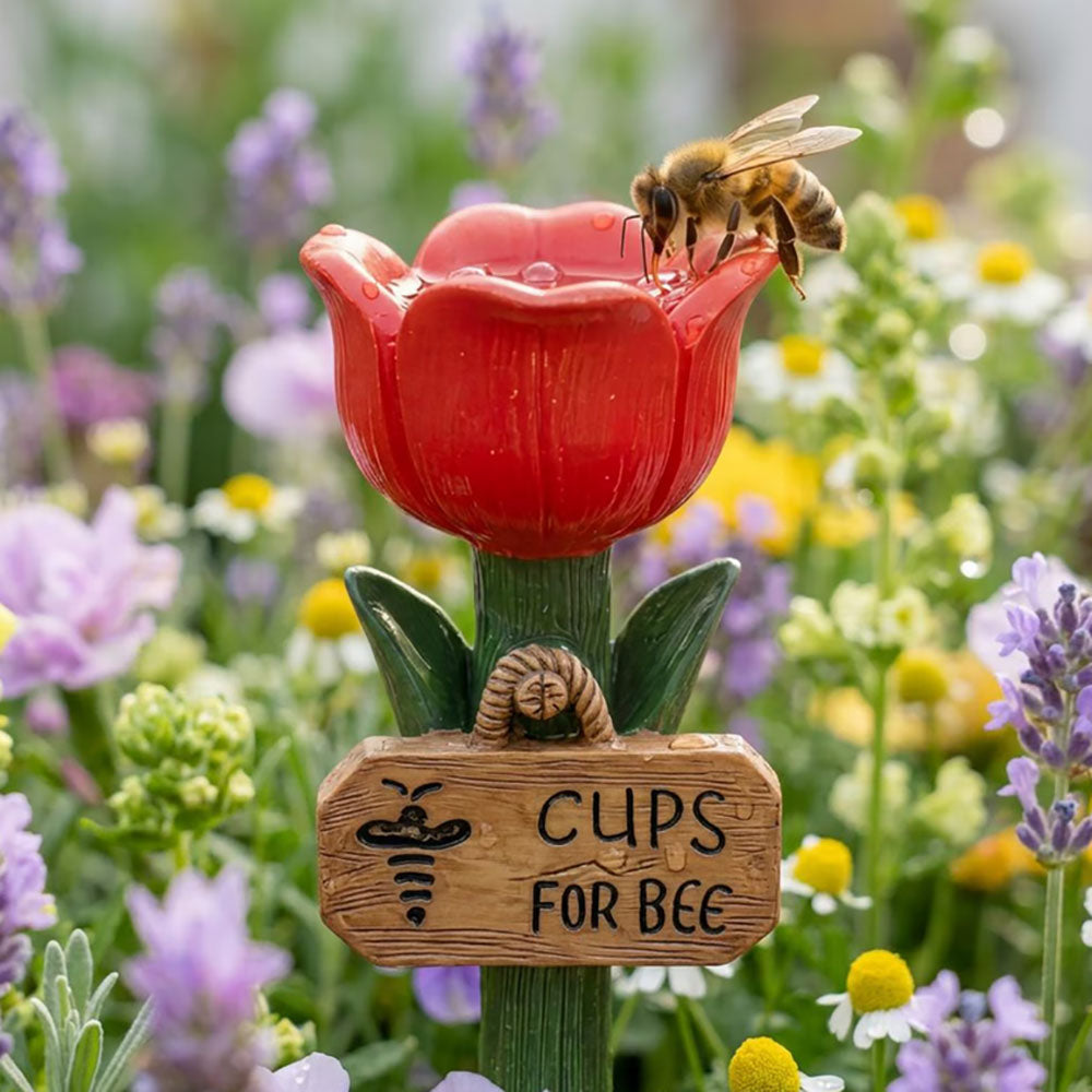 Colorful Tulip Bee Watering Station