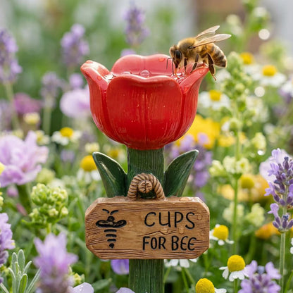 Colorful Tulip Bee Watering Station