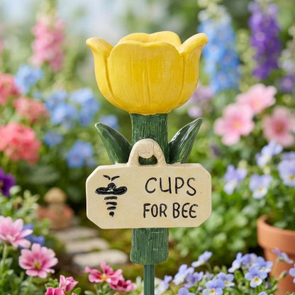 Colorful Tulip Bee Watering Station