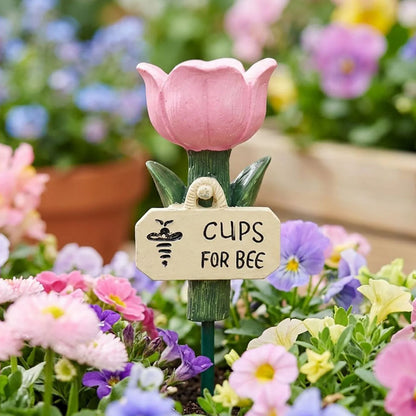 Colorful Tulip Bee Watering Station