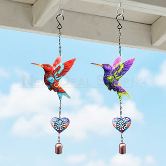 Metal Hummingbird Garden Wind Chime