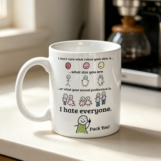 Funny Humorous Ceramic Coffee Mug ‑ Home Office Daily Drinkware Gag Gift