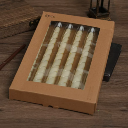 Battery Powered Flameless LED Taper Candle - 6 Pack,  Wedding Christmas Holiday Dinner Table Decor