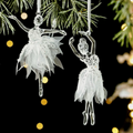 Christmas Ballerina Hanging Ornaments - Set of 2, Xmas Tree Wreath Garland Decor