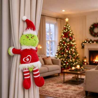 Naughty Christmas Curtain Tieback - Home Xmas Holiday Festive Decor