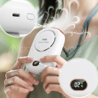 Rechargeable Hands-Free Necklace Fan