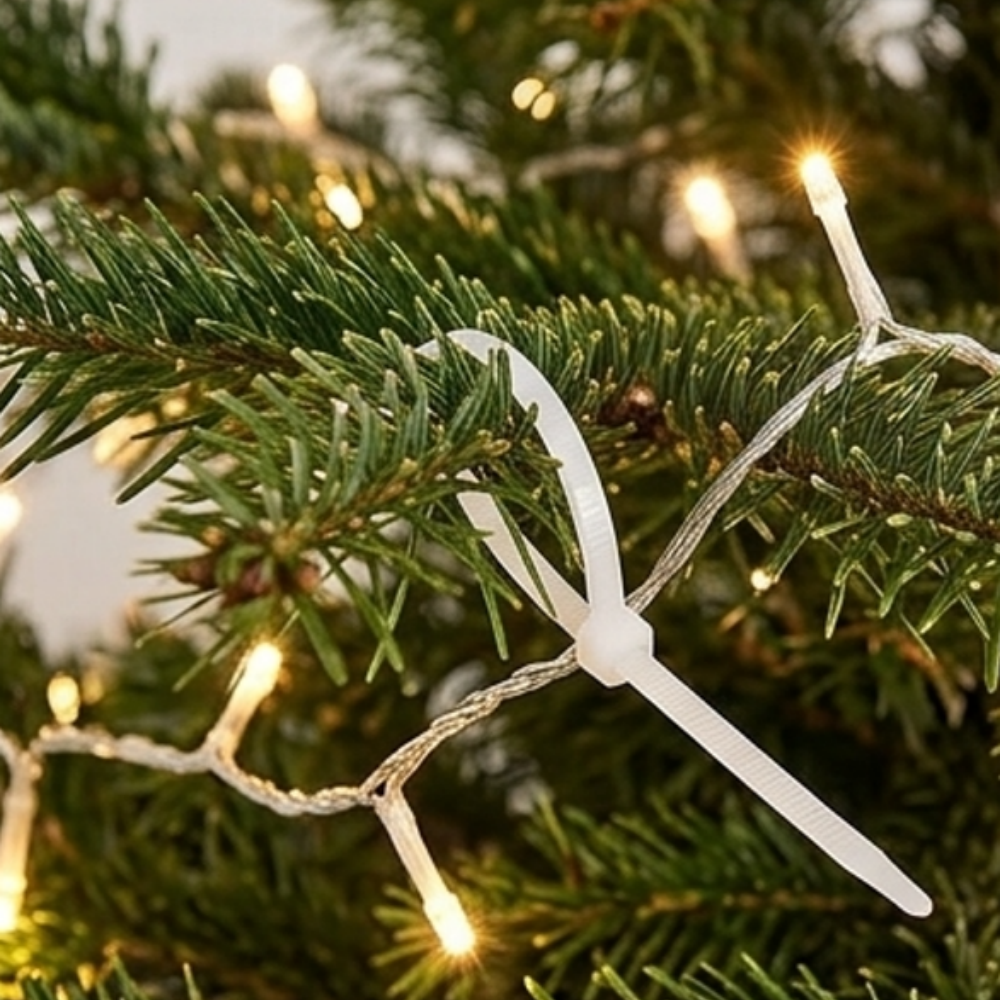 Self Locking Nylon Zip Ties - 100 Pcs, 3.9 Inch, String Lights Garden Plant Support Wire Cable Management