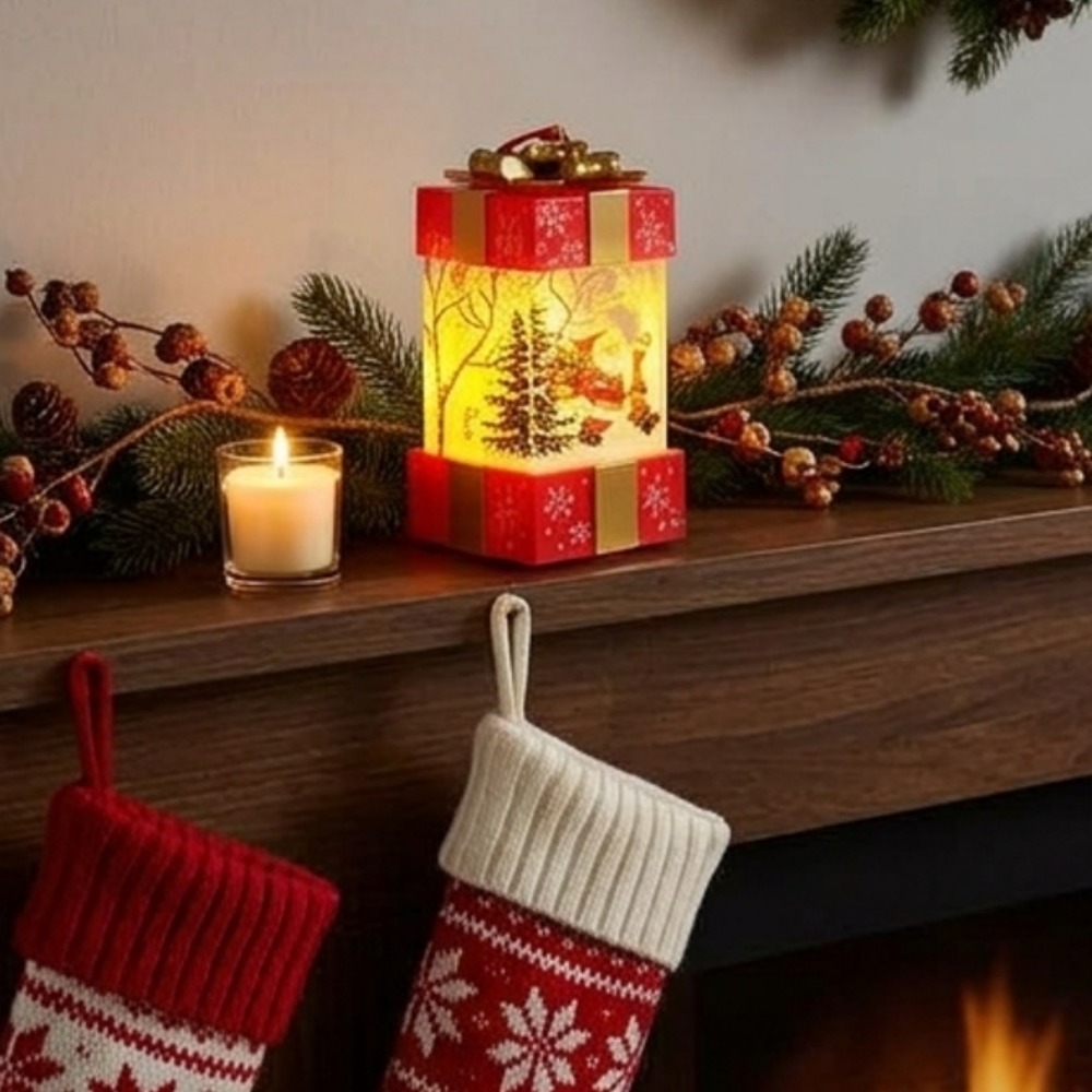LED Christmas Gift Box Light - Home Tabletop Xmas Holiday Indoor Decoration