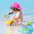 Seashell Collecting Bag for Kids - Mesh Storage Pouch for Beach Trip Shell Toy Collection