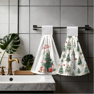 Set of 2 Christmas Kitchen Hand Towels