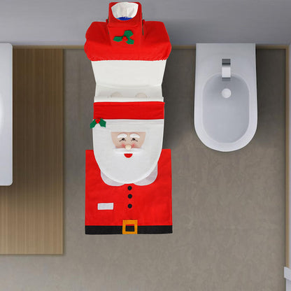 Set of 3 Christmas Santa Bathroom Toilet Decor-Next Deal Shop-Next Deal Shop