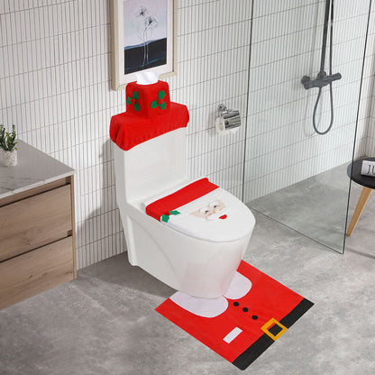 Set of 3 Christmas Santa Bathroom Toilet Decor-Next Deal Shop-Next Deal Shop