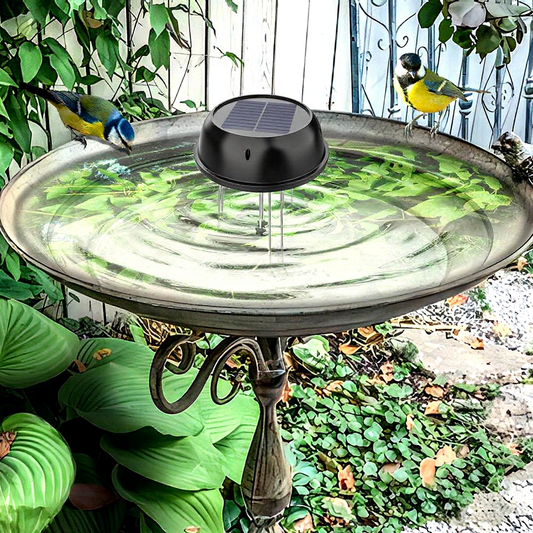 Solar Powered Bird Bath Water Wiggler - Weatherproof Outdoor Backyard Garden Bird Attracting Accessory