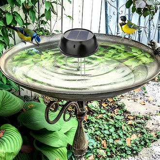 Solar Powered Bird Bath Water Wiggler - Weatherproof Outdoor Backyard Garden Bird Attracting Accessory