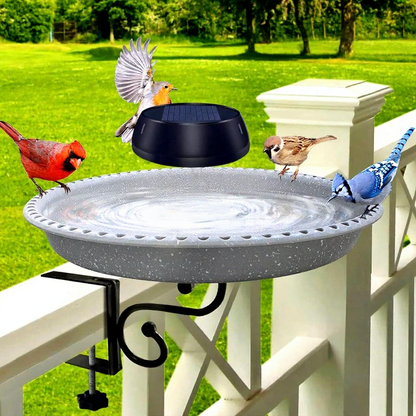 Solar Powered Bird Bath Water Wiggler - Weatherproof Outdoor Backyard Garden Bird Attracting Accessory