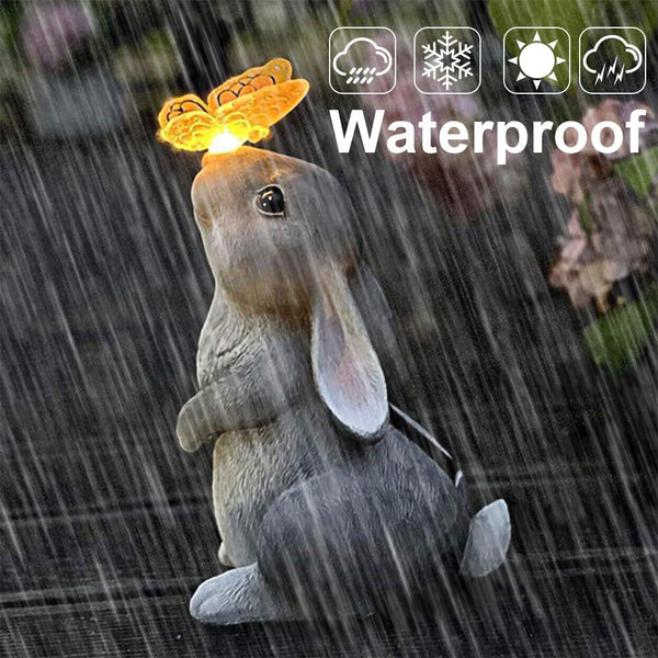 Solar Powered Bunny & Butterfly Statue – nextdealshop.co.uk