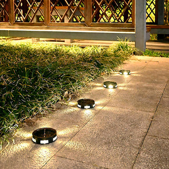 Solar Powered Decorative Ground Light - Weatherproof Outdoor Yard Garden Pathway Decor Lighting
