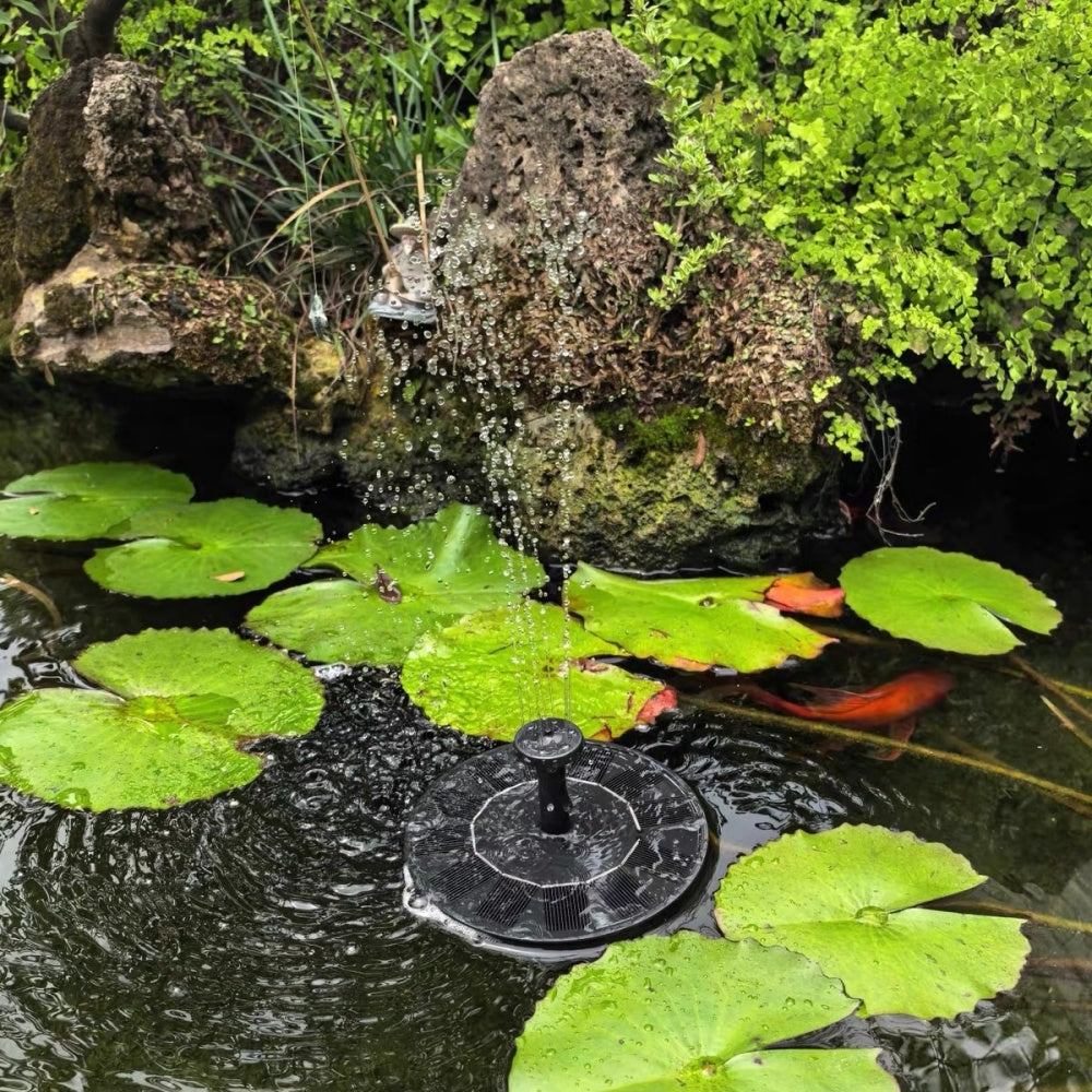 Free Standing Floating Solar Powered Water Fountain Pump for Bird Bath - Yard Garden Pond Outdoor Backyard Landscape Water Decor