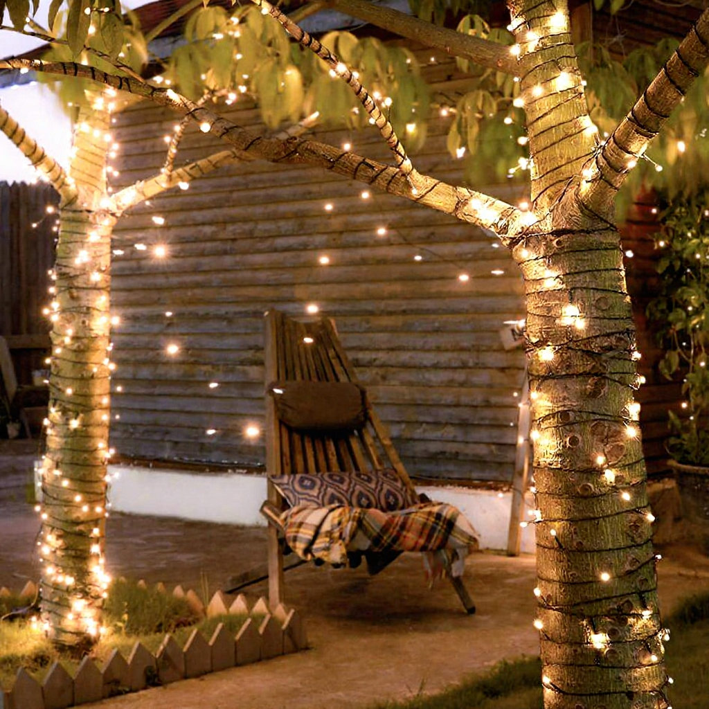 Solar Powered Warm White Fairy LED String Lights - 200 LED, Weatherproof Outdoor Holiday Garden Party Decor Lighting