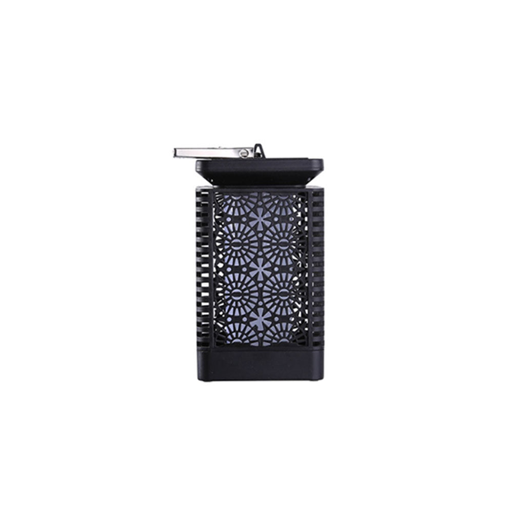 Solar Powered Hollow Cut Out Flickering Flame Lantern Light - Outdoor Decorative Hanging Table Lantern for Garden Patio Yard
