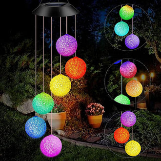 Solar-Powered LED Dangling Globe Light