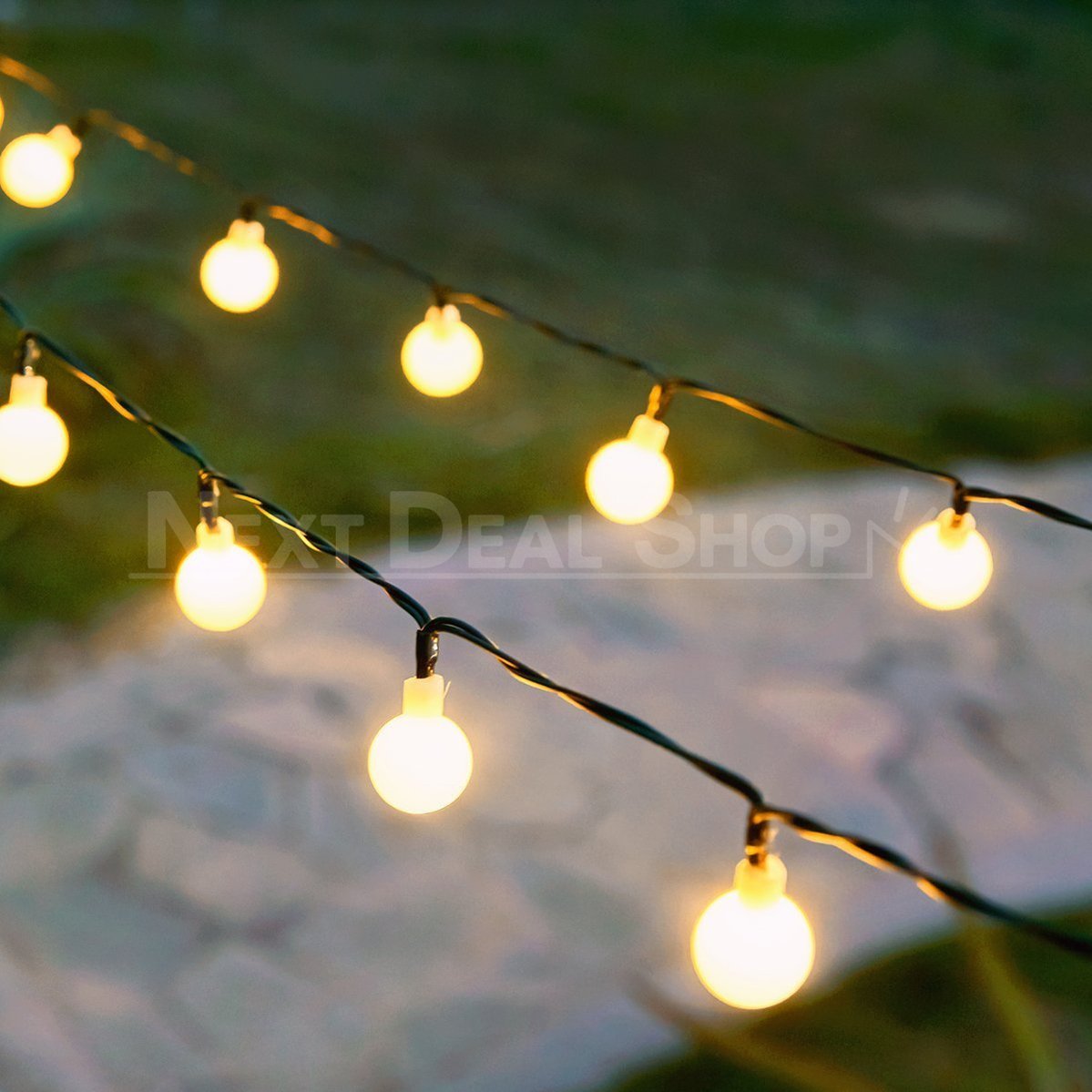 Solar-Powered LED Globe Outdoor String Light (50 LED)-NDS Shop-Next Deal Shop