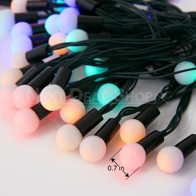 Solar-Powered LED Globe Outdoor String Light (50 LED)-NDS Shop-Next Deal Shop