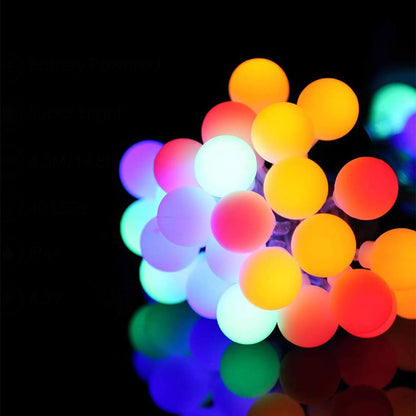 Solar-Powered LED Globe Outdoor String Light (50 LED)-NDS Shop-Multi-Color-Next Deal Shop