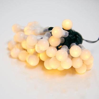 Solar-Powered LED Globe Outdoor String Light (50 LED)-NDS Shop-Warm-White-Next Deal Shop