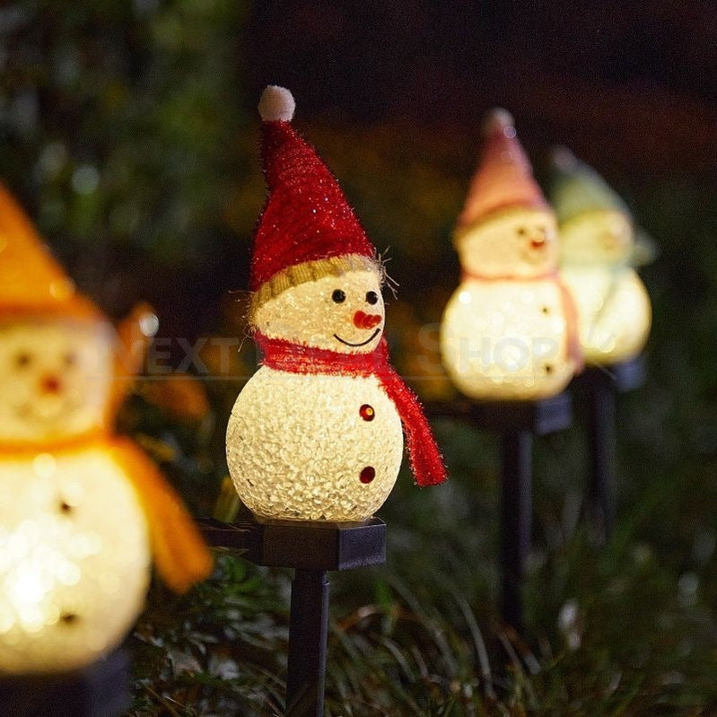 Solar Powered LED Snowman Stake Light-Next Deal Shop-Next Deal Shop