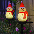 Solar Powered LED Snowman Stake Light