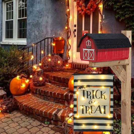 Solar Powered Led Trick or Treat Garden Flag-Next Deal Shop-Next Deal Shop