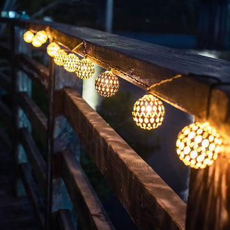 Solar Powered Moroccan Ball String Lights